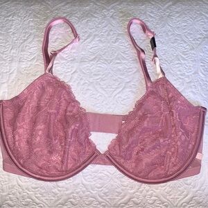 Victoria's Secret Dusty Rose Lace Bra